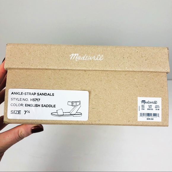 Madewell Boardwalk Sandal Ankle Strap Brown - Picture 7 of 7